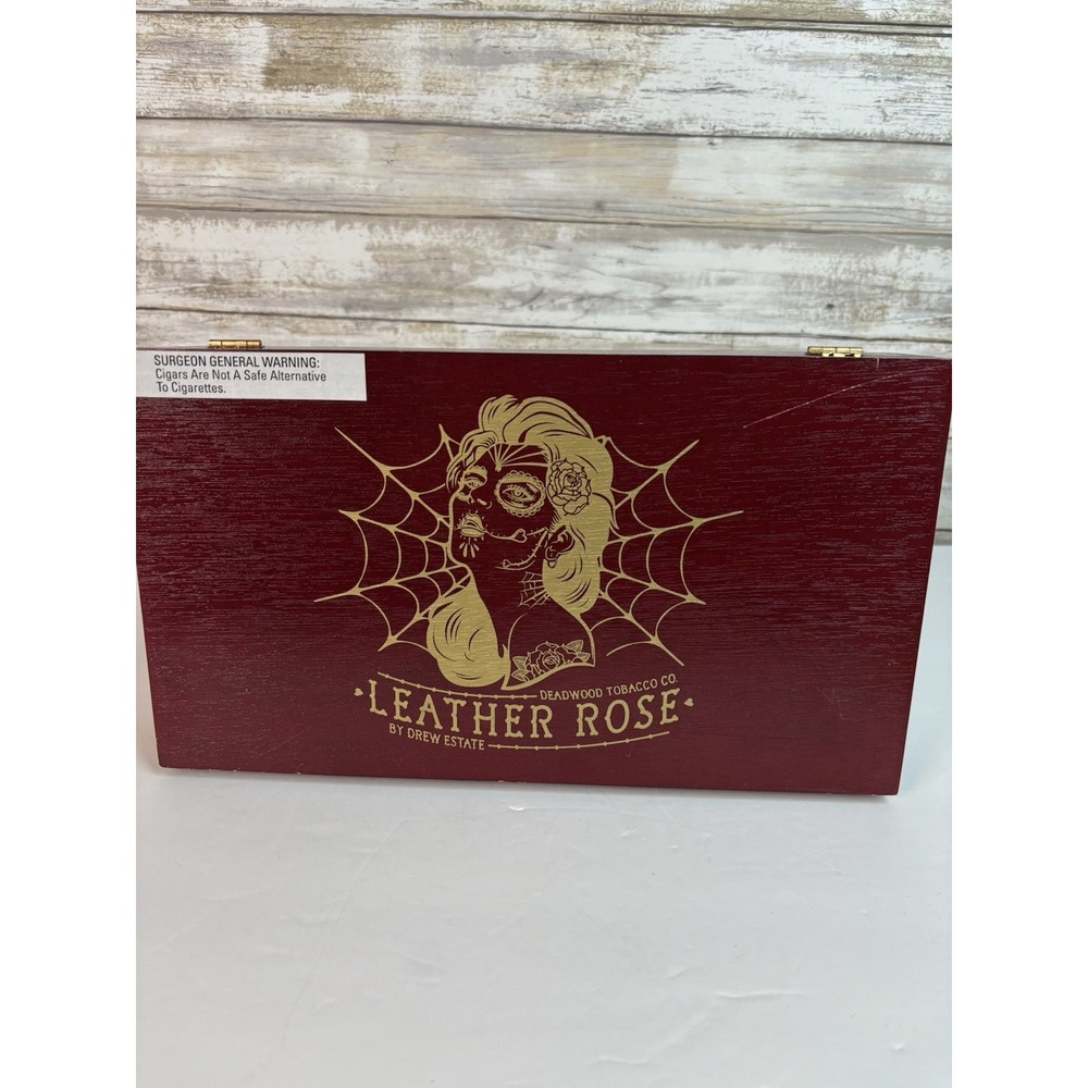Drew Estate Leather Rose Torpedo Deadwood Empty Cigar Box
